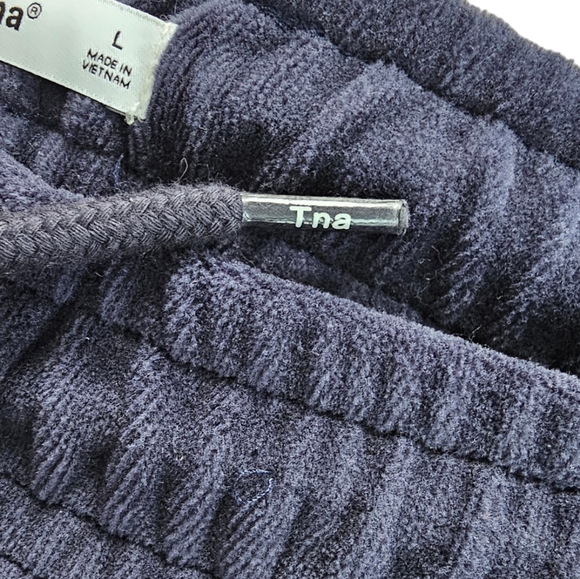 NWT, ARITZIA, TNA Montcalm Velour Jogger, Size Large 10 12 14, Navy Blue - Picture 6 of 7